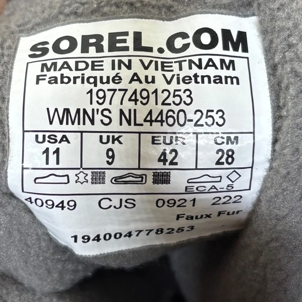 Sorel Explorer II Joan Boot Womens 11 Tan Brown Waterproof Suede Felt NL4460-253